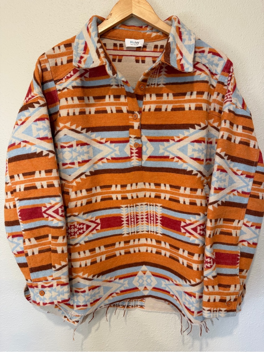 BluIvy Aztec Print Pullover Shacket - Picture 2 of 11